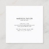 Haarsalon Stylist Roze Vierkante Visitekaartje (Achterkant)