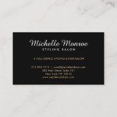 Haarsalon Stylist Schoonheid Meisje met Afro Visitekaartje (Achterkant)