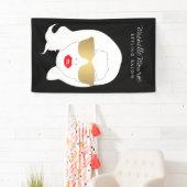 Haarsalon, Stylist, Schoonheidsmeisje Donker Grijs Spandoek (Insitu)