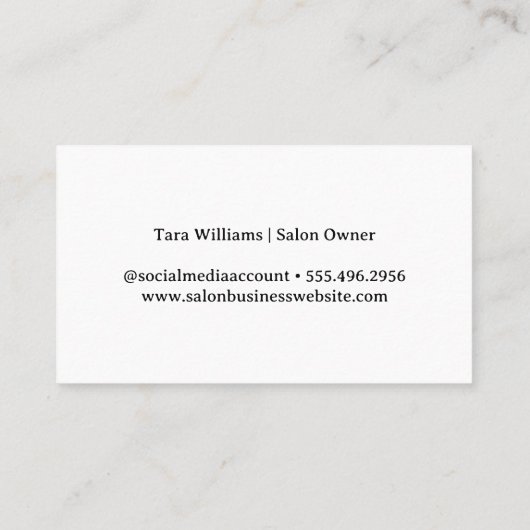 Haarsalon Tools | Schoonheid Visitekaartje (Achterkant)