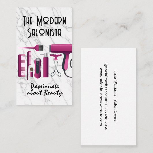 Haarsalon Tools | Schoonheid Visitekaartje (Voorkant / Achterkant)