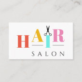 Haarsalon trendy typografie moderne kapper visitekaartje (Voorkant)