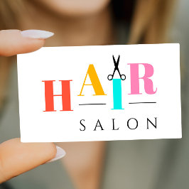 Haarsalon trendy typografie moderne kapper visitekaartje