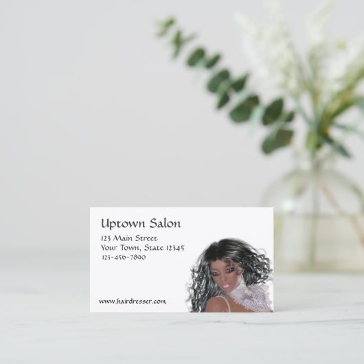 Haarsalon visitekaartje (Staand voorkant)