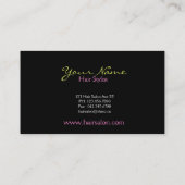 Haarsalon visitekaartje (Achterkant)