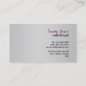 Haarsalon visitekaartje (Achterkant)