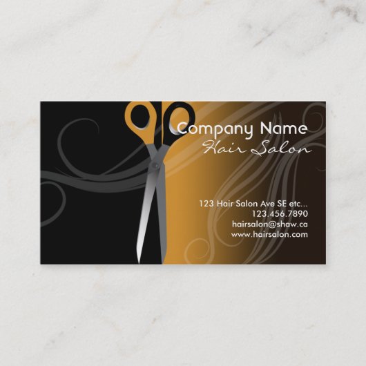 Haarsalon visitekaartje (Voorkant)