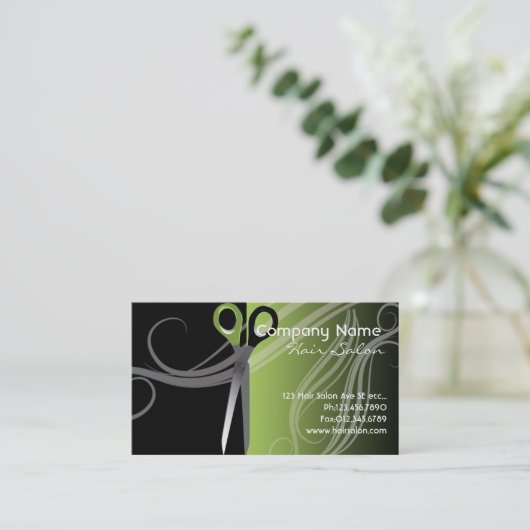 Haarsalon visitekaartje (Staand voorkant)