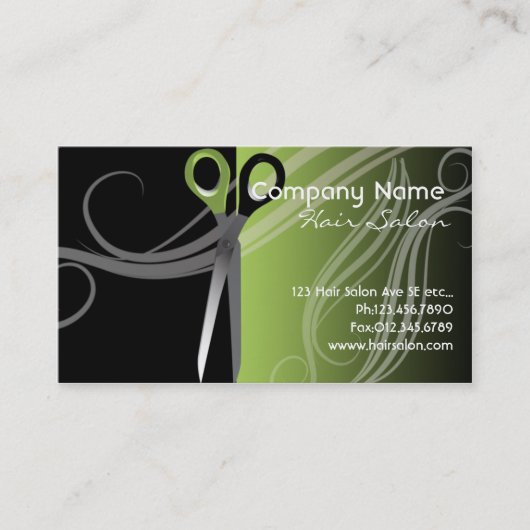 Haarsalon visitekaartje (Voorkant)