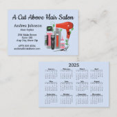 Haarsalon Visitekaartje & 2025 Kalender op Terug (Voorkant / Achterkant)
