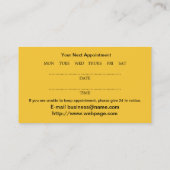 Haarsalon visitekaartje afsprakenkaartje (Achterkant)