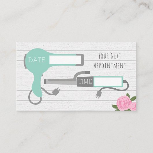 Haarsalon visitekaartje afsprakenkaartje (Achterkant)