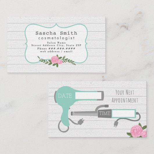 Haarsalon visitekaartje afsprakenkaartje (Voorkant / Achterkant)