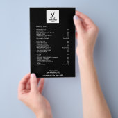 Haarsalon Voeg je zwarte lijst met Logo toe Flyer (Hand)