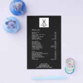 Haarsalon Voeg je zwarte lijst met Logo toe Flyer (Enkel)