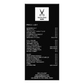 Haarsalon Voeg je zwarte lijst met Logo toe Reclamekaart (Voorkant)