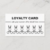 Haarsalon zwart-wit Loyalty Kaart (Voorkant)
