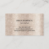 Haarsalonschaar en bloeiend ijzergoud visitekaartje (Achterkant)