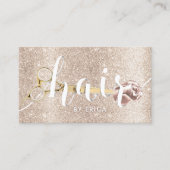 Haarsalonschaar en bloeiend ijzergoud visitekaartje (Voorkant)