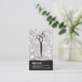 Haarschaar / Bokeh & Confetti Visitekaartje (Staand voorkant)