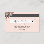 Haarschaar Credit Kaart Styled Roos Gold Visitekaartje (Achterkant)