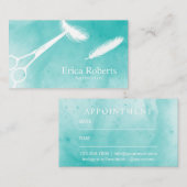 Haarschaar en aanwijzen Waterverf Afsprakenkaartje (Voorkant / Achterkant)