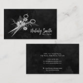 Haarschaar en bloemen Illustratie Visitekaartje (Voorkant / Achterkant)