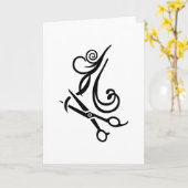 Haarschaar Hairdresser Kaart (Gele Bloem)