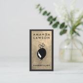 Haarschaar Logo | Modern Stijlvol Visitekaartje (Staand voorkant)