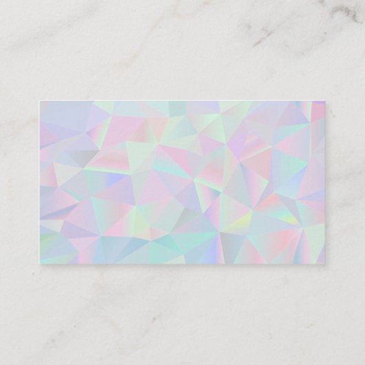 Haarschaar Logo | Moderne iriserende achtergrond Klantenkaartje (Achterkant)