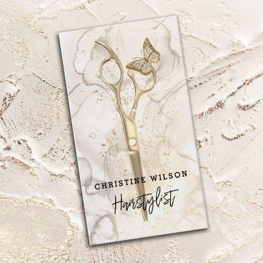 haarschaar vlinderinktspatten visitekaartje