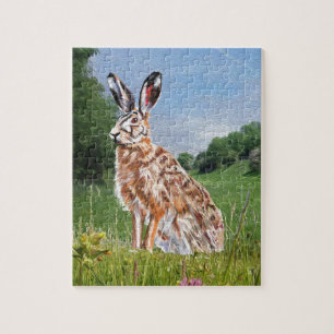 Haarschilderij Legpuzzel