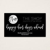 Haarscript elegant typografie gift certificaat visitekaartje (Voorkant)