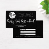 Haarscript elegant typografie gift certificaat visitekaartje (Bureau)