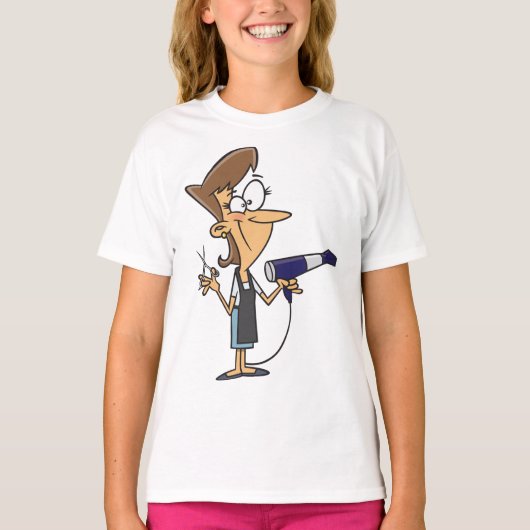 haarser met schaar t-shirt (Voorkant)