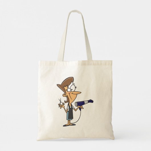 haarser met schaar tote bag (Achterkant)