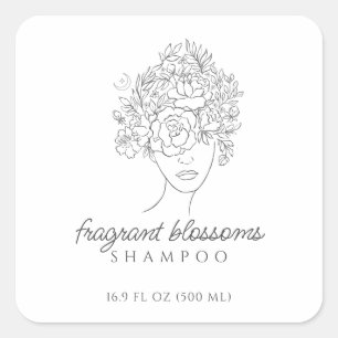 Haarshampoo Productlabel Vierkante Sticker