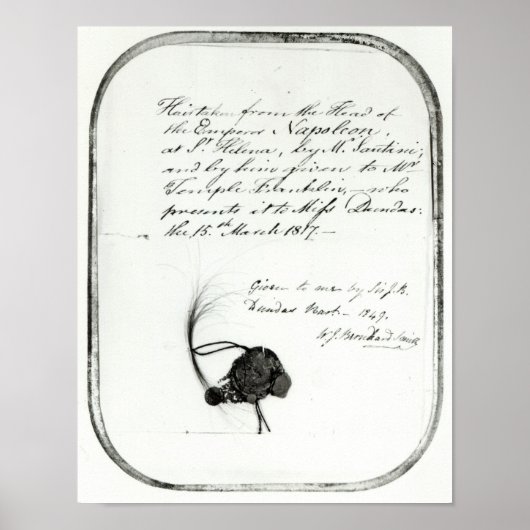 Haarsnede van het hoofd van keizer Napoleon Poster (Voorkant)