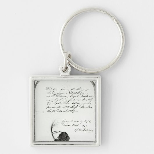 Haarsnede van het hoofd van keizer Napoleon Sleutelhanger (Voorkant)