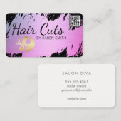 Haarsneden | goudgeborsteld | Women Beauty Logo Visitekaartje (Voorkant / Achterkant)