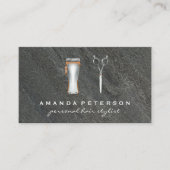 Haarsnijgereedschap | Leisteen Visitekaartje (Voorkant)