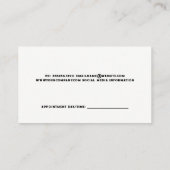 Haarsnijgereedschap | Salon Afsprakenkaartje (Achterkant)