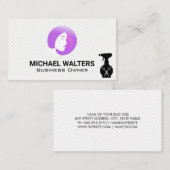 Haarspuitfles | Schaar | Vrouwen Haar Logo Visitekaartje (Voorkant / Achterkant)