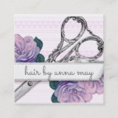 haarstaarster paars vierkante visitekaartje (Voorkant)