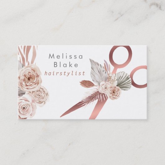 haarstaartschaar visitekaartje (Voorkant)