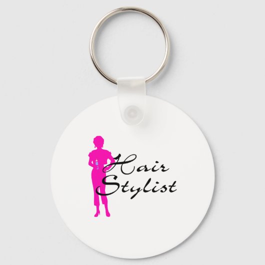 Haarstijdlijst (roze) sleutelhanger (Voorkant)