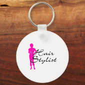 Haarstijdlijst (roze) sleutelhanger (Voorkant)