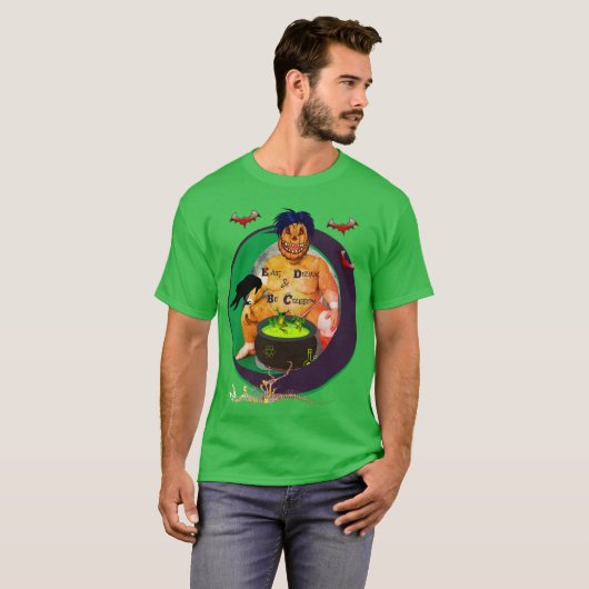 Haarstijgend groen t-shirt (Voorkant volledig)