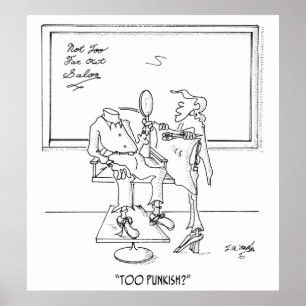 Haarstijl Cartoon 1465 Poster