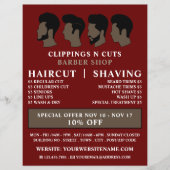 Haarstijlen, Mannen Barbers Adverteren Flyer (Voorkant)